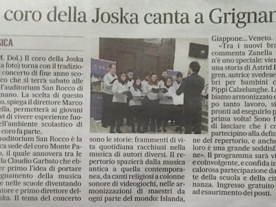 Il coro della Joska canta a Grignano